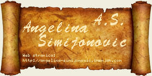 Angelina Simijonović vizit kartica